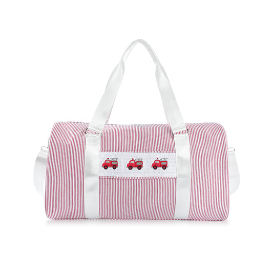 Lil' Engine Seersucker Duffel Bag